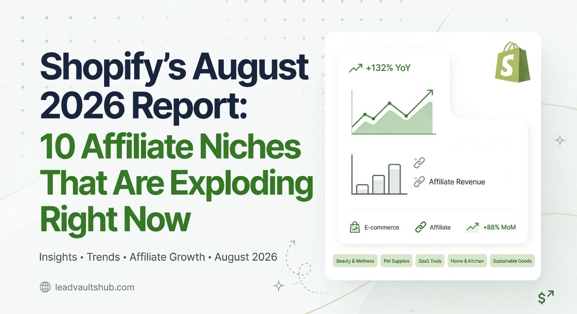 Shopify August 2026 Top Affiliate Niches